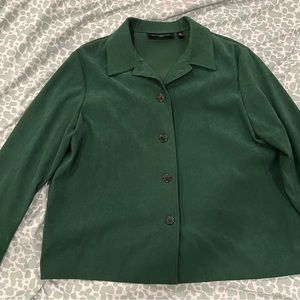 Forest green button-down